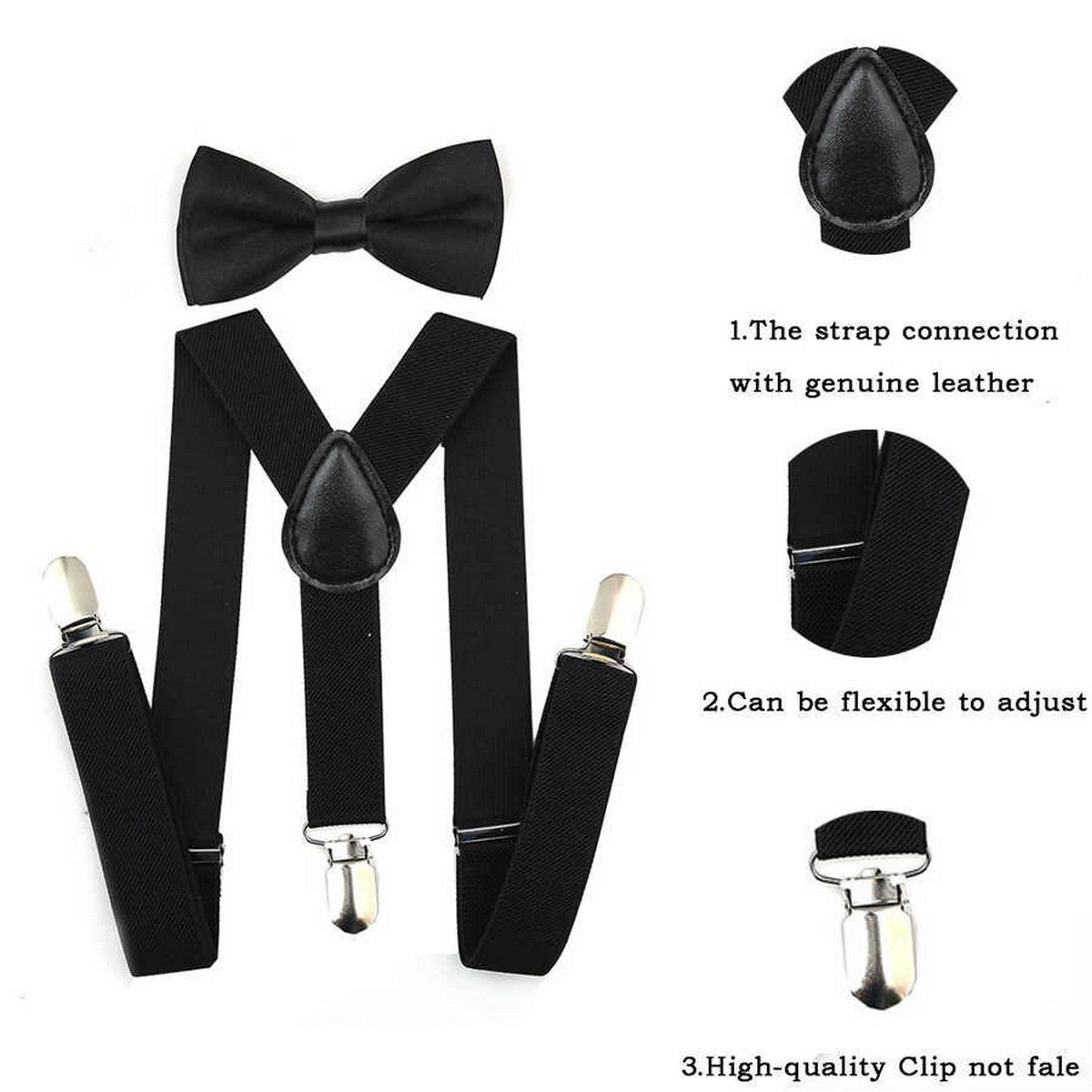 Imported Kids Suspenders Elastic Kids Gallace and Bow