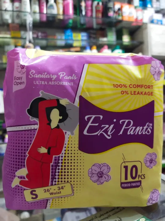 Ezi Pants Pack of 10 Period Panty For Women - Ultra Abrosbent Sanitary Pants