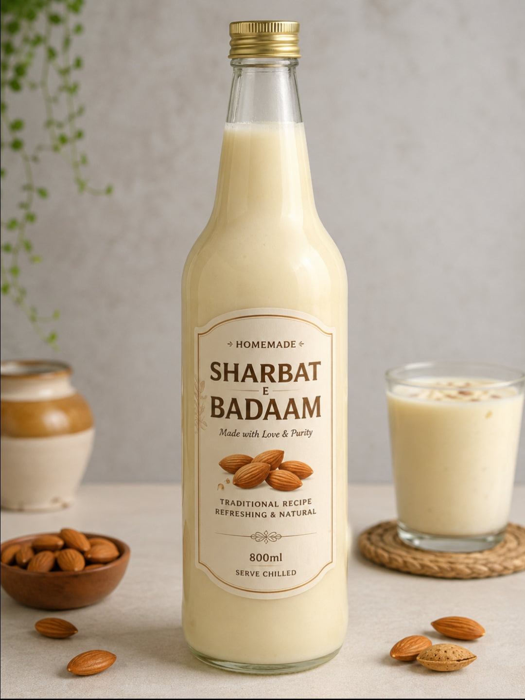 Khalis Homemade Sharbat-e-Badaam 800ml