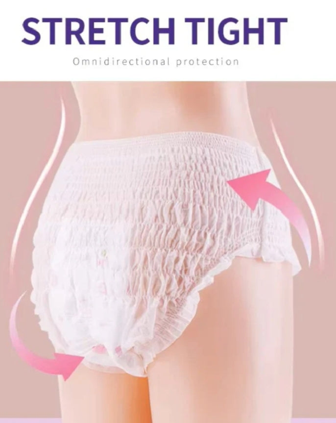 Ezi Pants Pack of 10 Period Panty For Women - Ultra Abrosbent Sanitary Pants